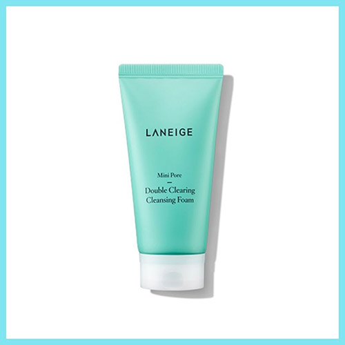 sua rua mat cho da dau laneige mini pore double clearing cleansing foam