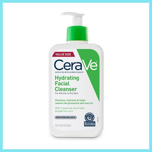 sua rua mat cho da kho cerave hydrating facial cleanser