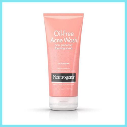 sua rua mat da dau mun neutrogena oil free acne wash pink grapefruit foaming scrub